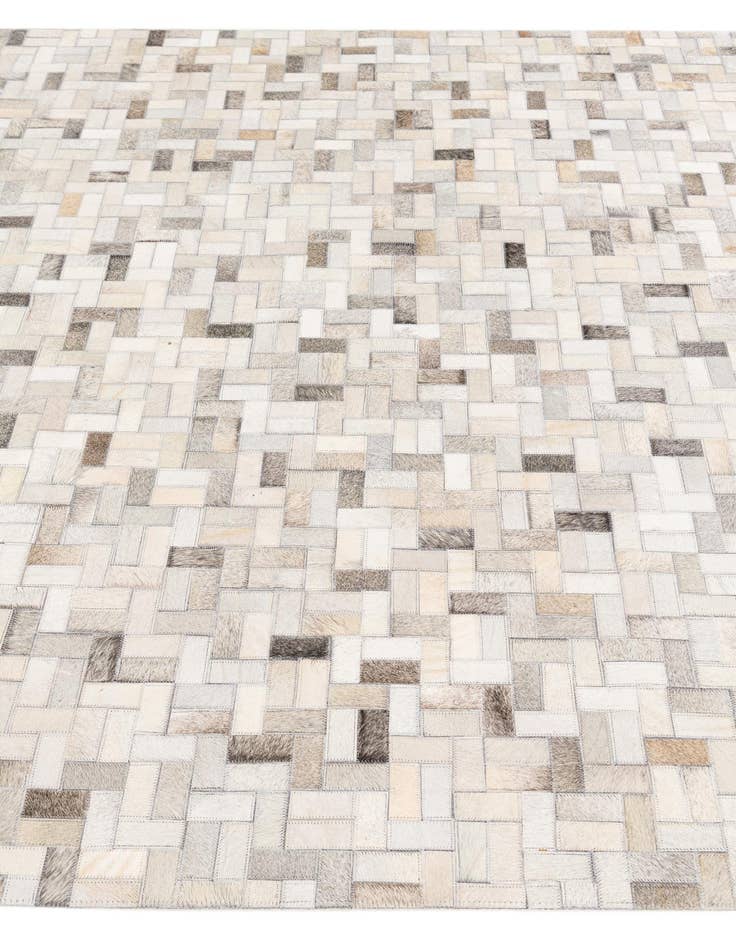 Detail image of  5' 7 x 8' Cowhide Stocks Rug