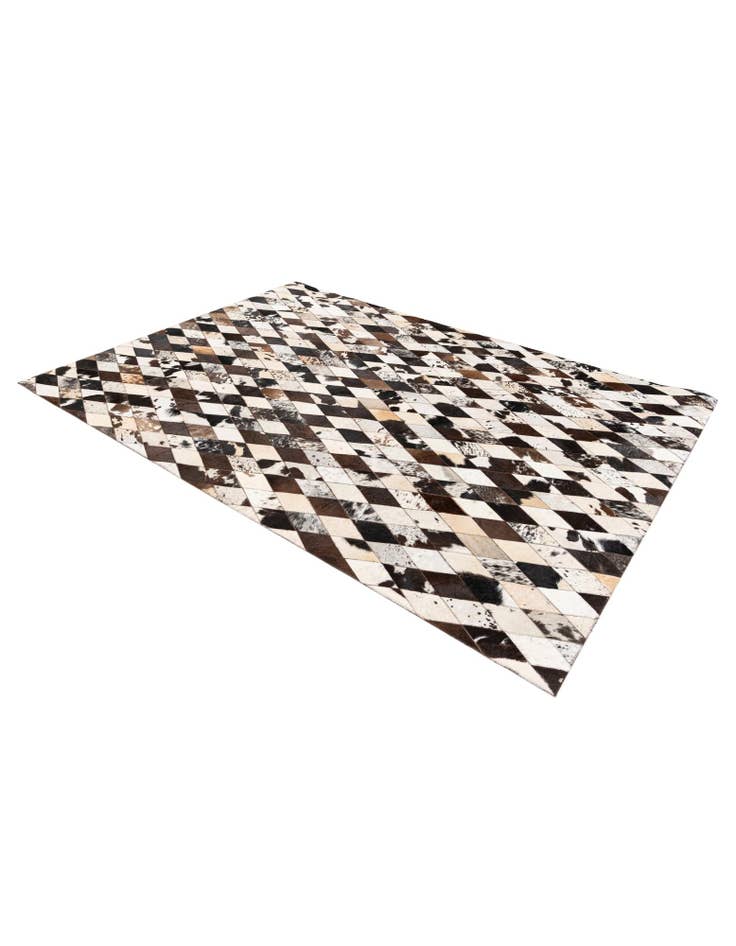 Detail image of  5' 7 x 8' Cowhide Stocks Rug