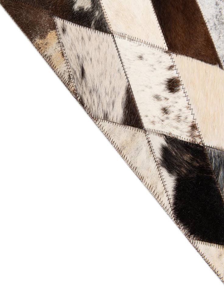 Detail image of  5' 7 x 8' Cowhide Stocks Rug
