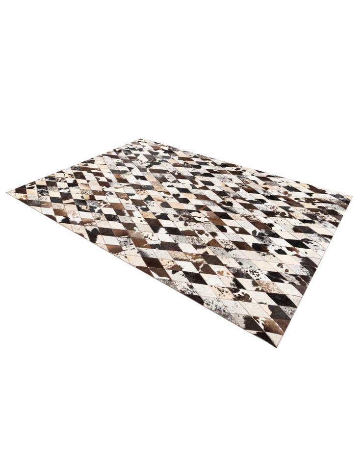 Detail image of  5' 8 x 7' 11 Cowhide Stocks Rug