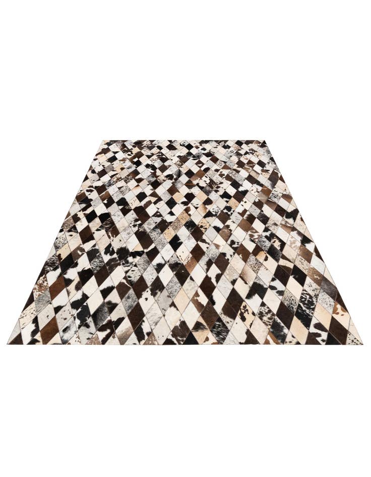 Detail image of  5' 8 x 7' 11 Cowhide Stocks Rug