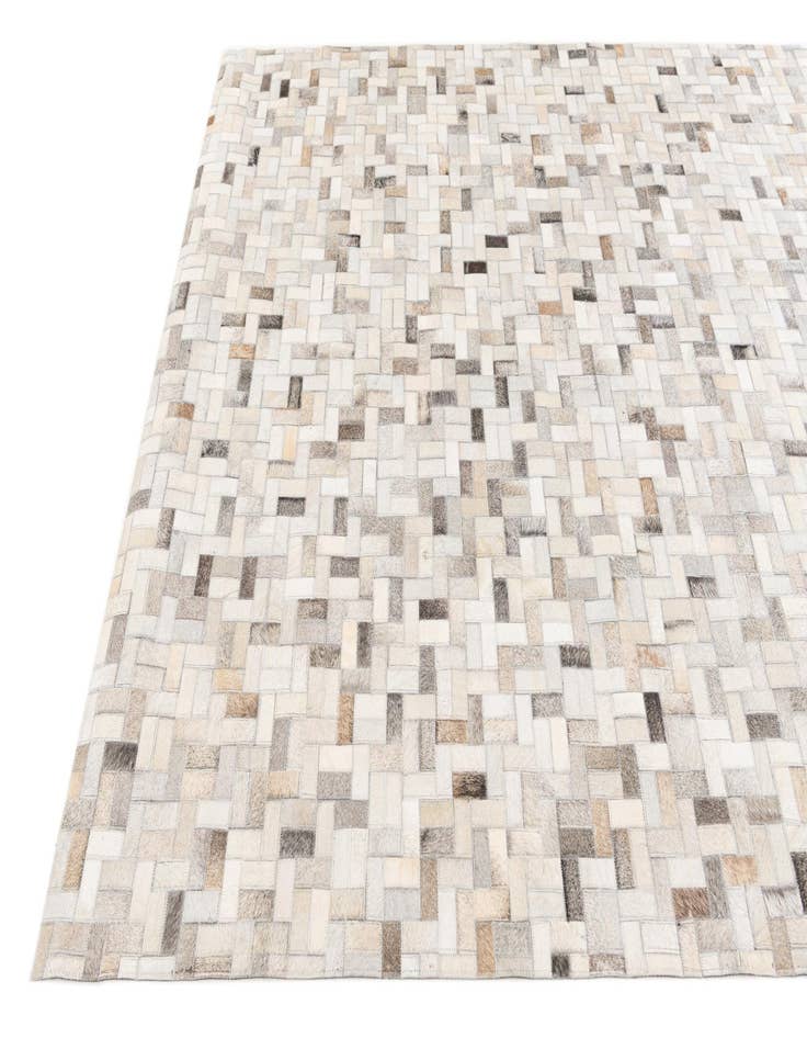 Detail image of  5' 7 x 7' 10 Cowhide Stocks Rug