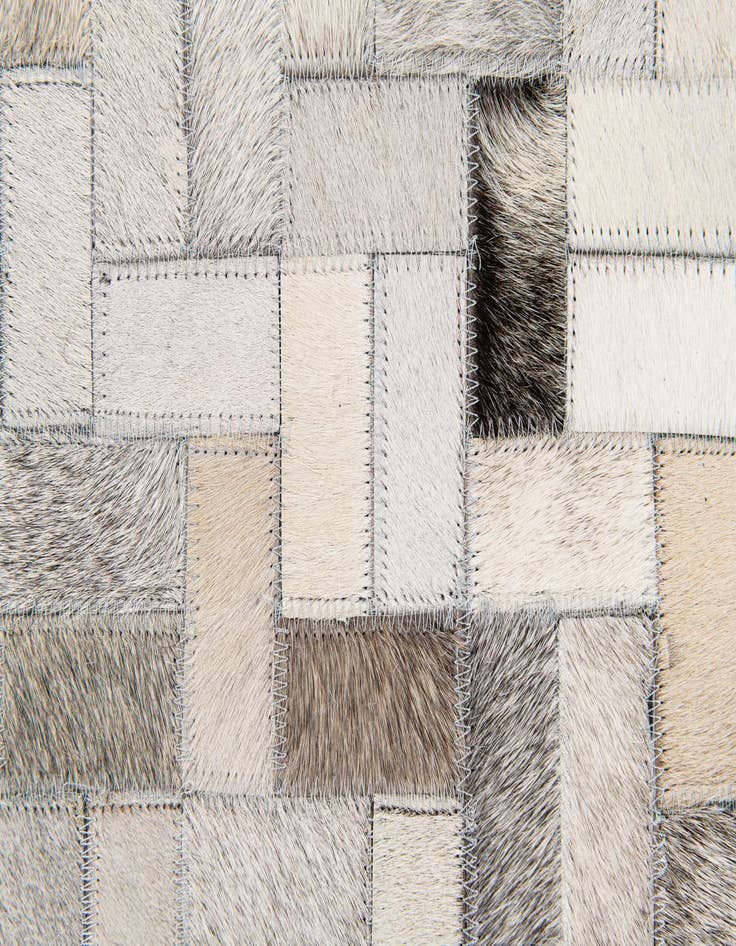 Detail image of  5' 7 x 7' 10 Cowhide Stocks Rug