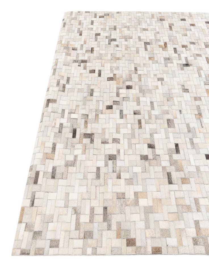 Detail image of  5' 7 x 7' 11 Cowhide Stocks Rug