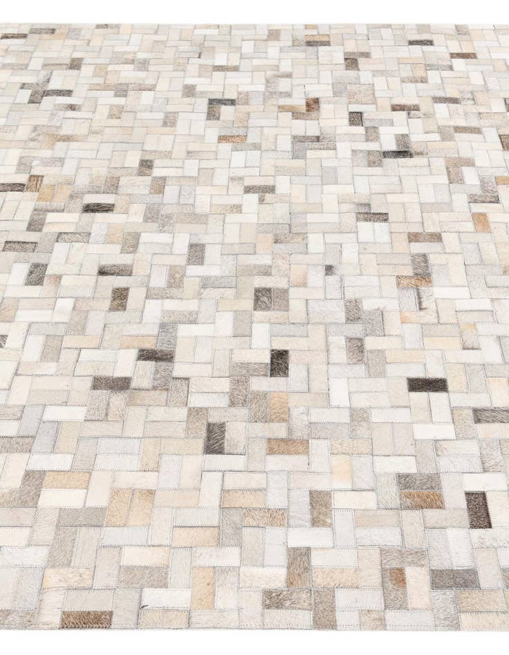 Detail image of  5' 7 x 7' 11 Cowhide Stocks Rug