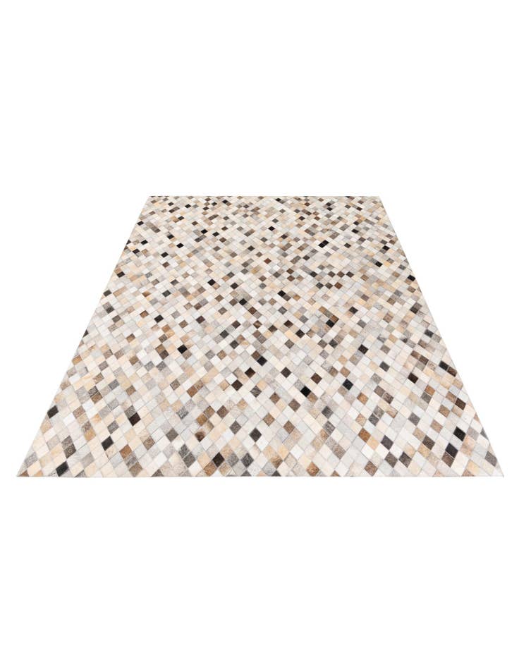 Detail image of  5' 6 x 8' Cowhide Stocks Rug