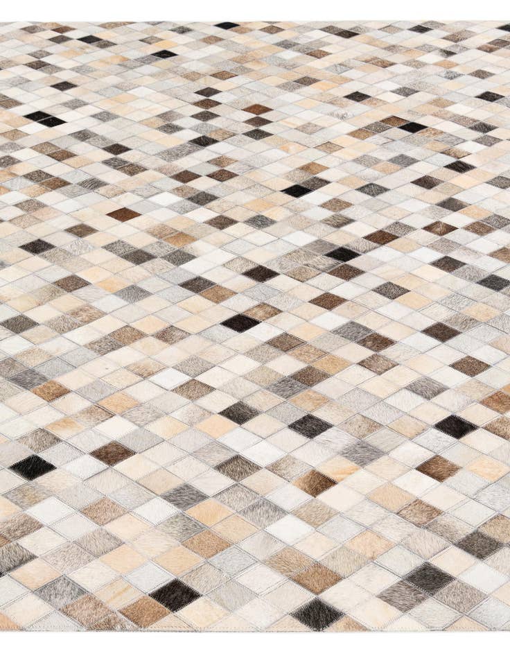 Detail image of  5' 6 x 8' Cowhide Stocks Rug