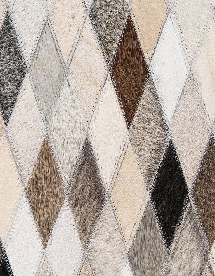 Detail image of  5' 6 x 8' Cowhide Stocks Rug