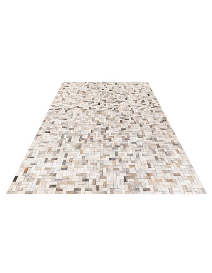 Detail image of  5' 7 x 7' 10 Cowhide Stocks Rug