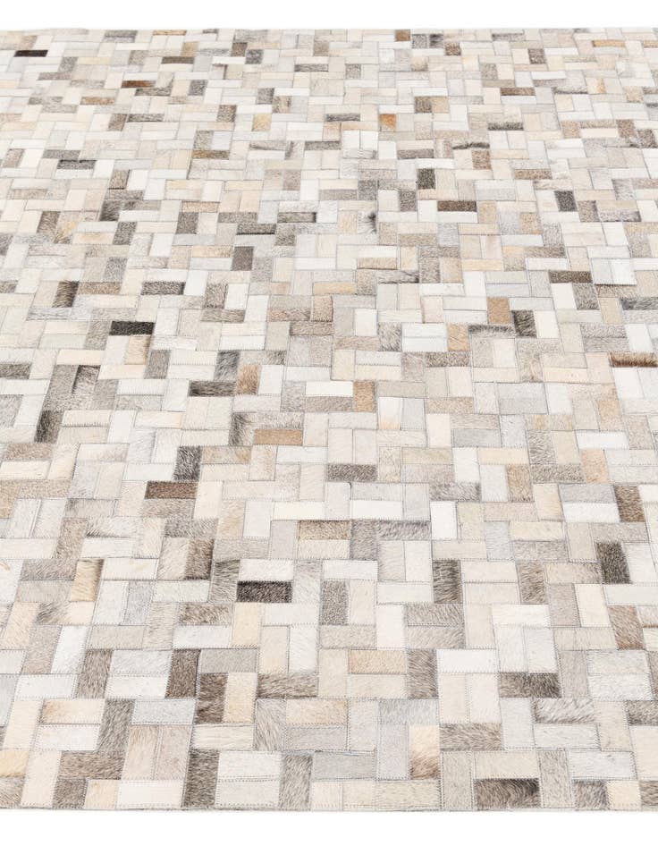 Detail image of  5' 7 x 7' 10 Cowhide Stocks Rug