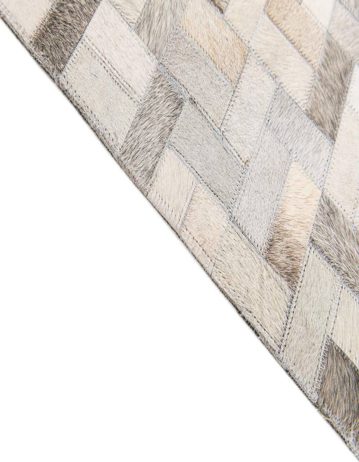 Detail image of  5' 7 x 7' 10 Cowhide Stocks Rug