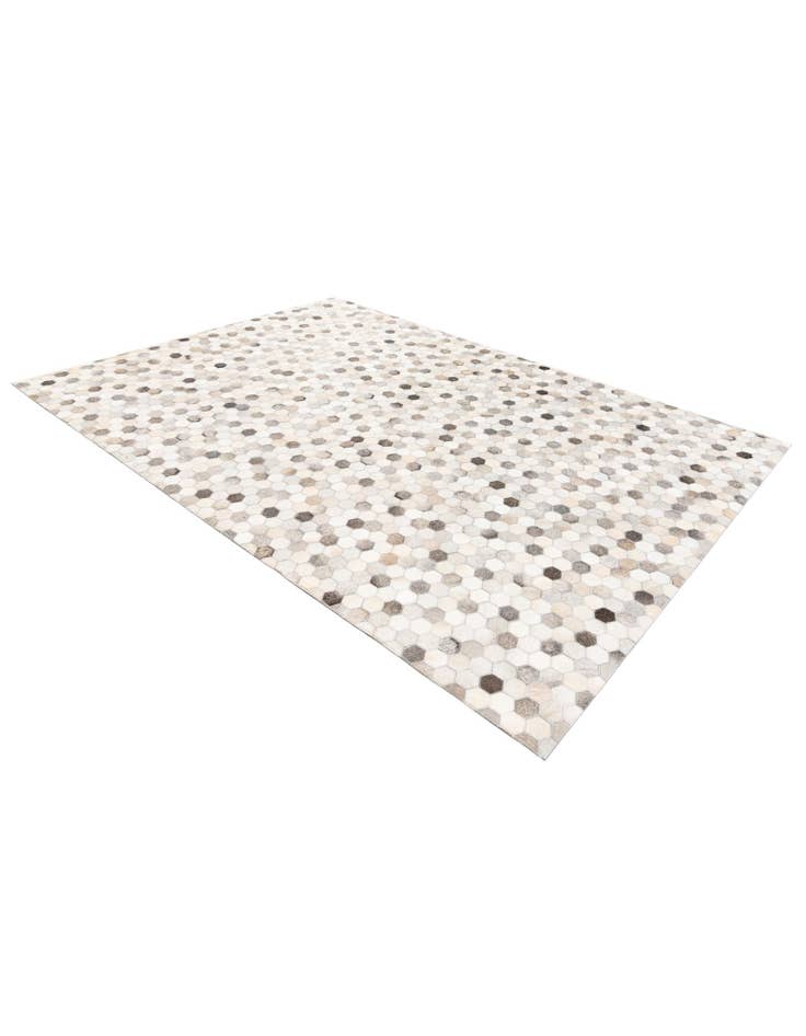 Detail image of  5' 8 x 7' 11 Cowhide Stocks Rug