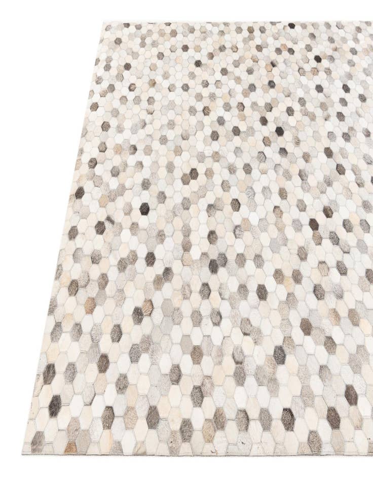 Detail image of  5' 8 x 7' 11 Cowhide Stocks Rug