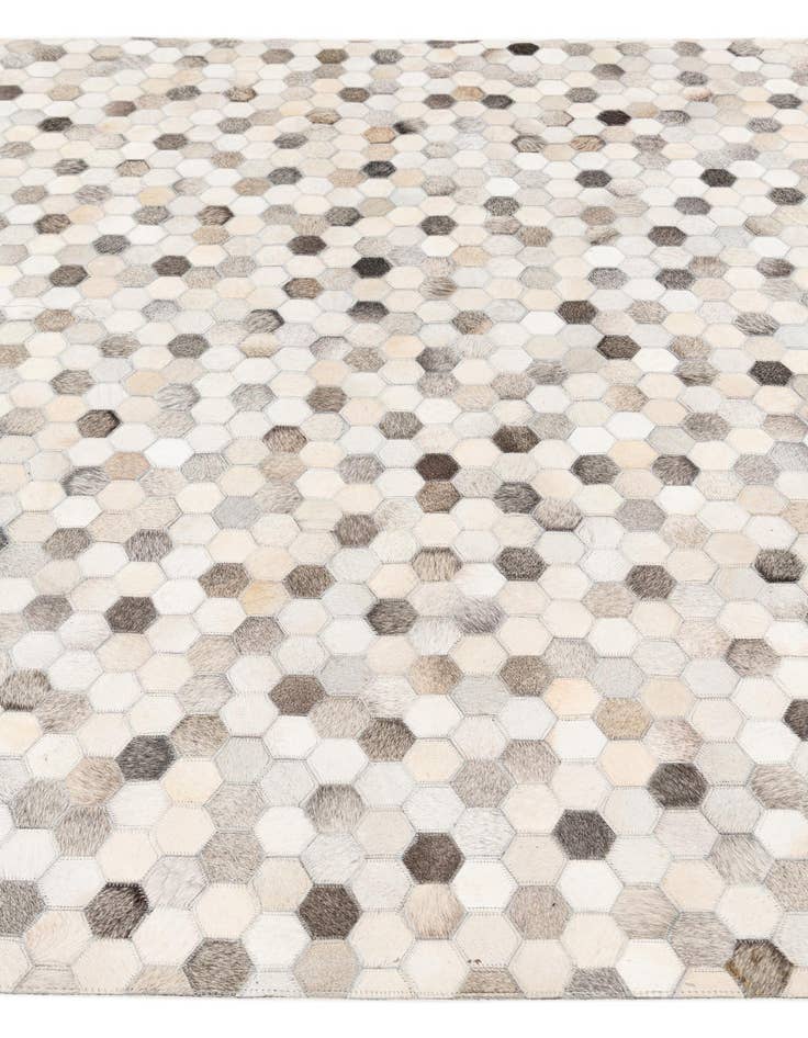 Detail image of  5' 8 x 7' 11 Cowhide Stocks Rug