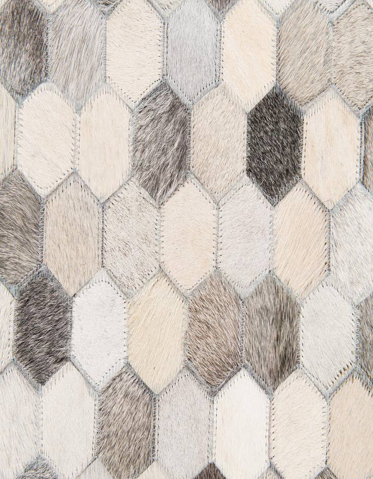 Detail image of  5' 8 x 7' 11 Cowhide Stocks Rug