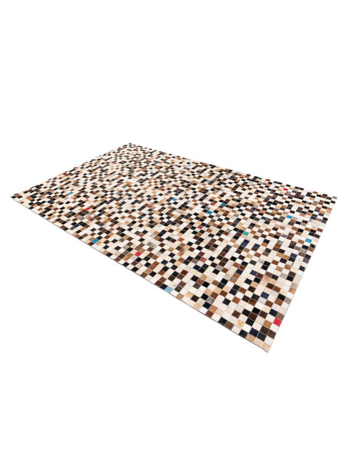 Detail image of  5' 1 x 7' 11 Cowhide Stocks Rug