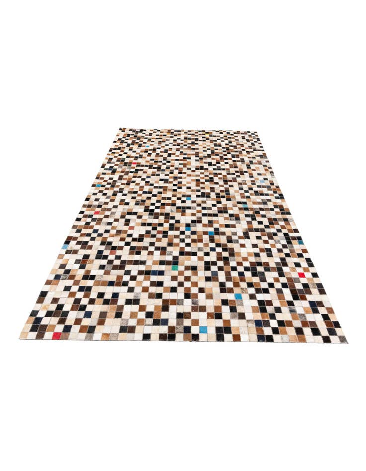 Detail image of  5' 1 x 7' 11 Cowhide Stocks Rug