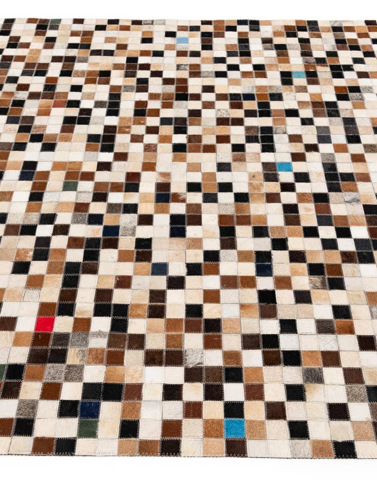 Detail image of  5' 1 x 7' 11 Cowhide Stocks Rug