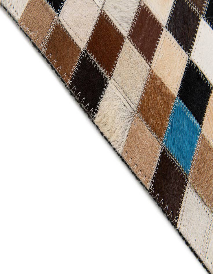 Detail image of  5' 1 x 7' 11 Cowhide Stocks Rug