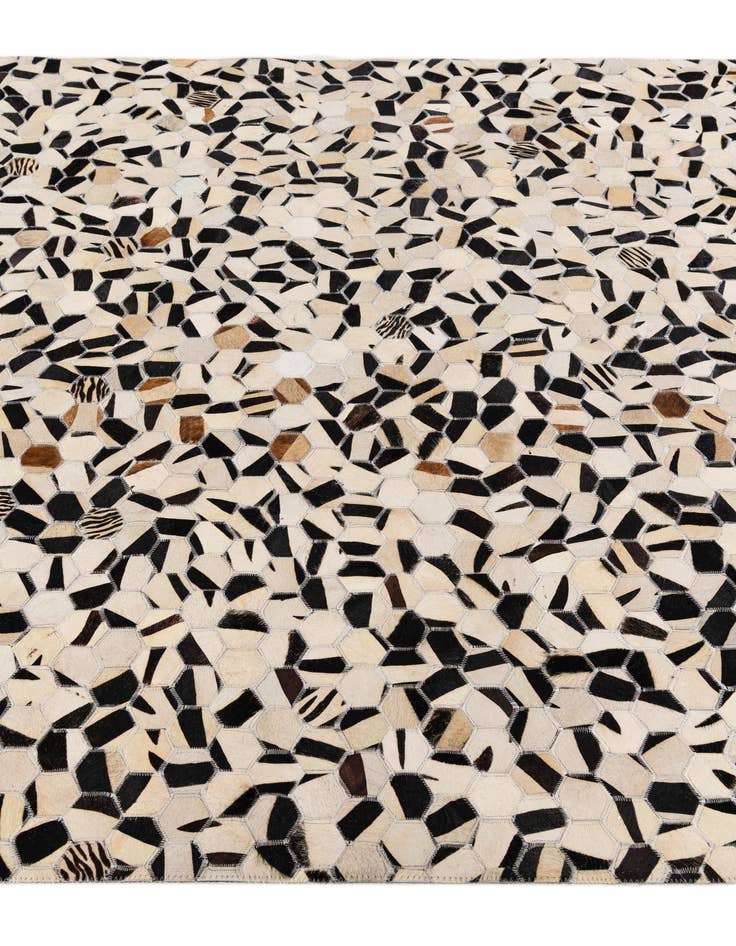 Detail image of  5' x 8' Cowhide Stocks Rug