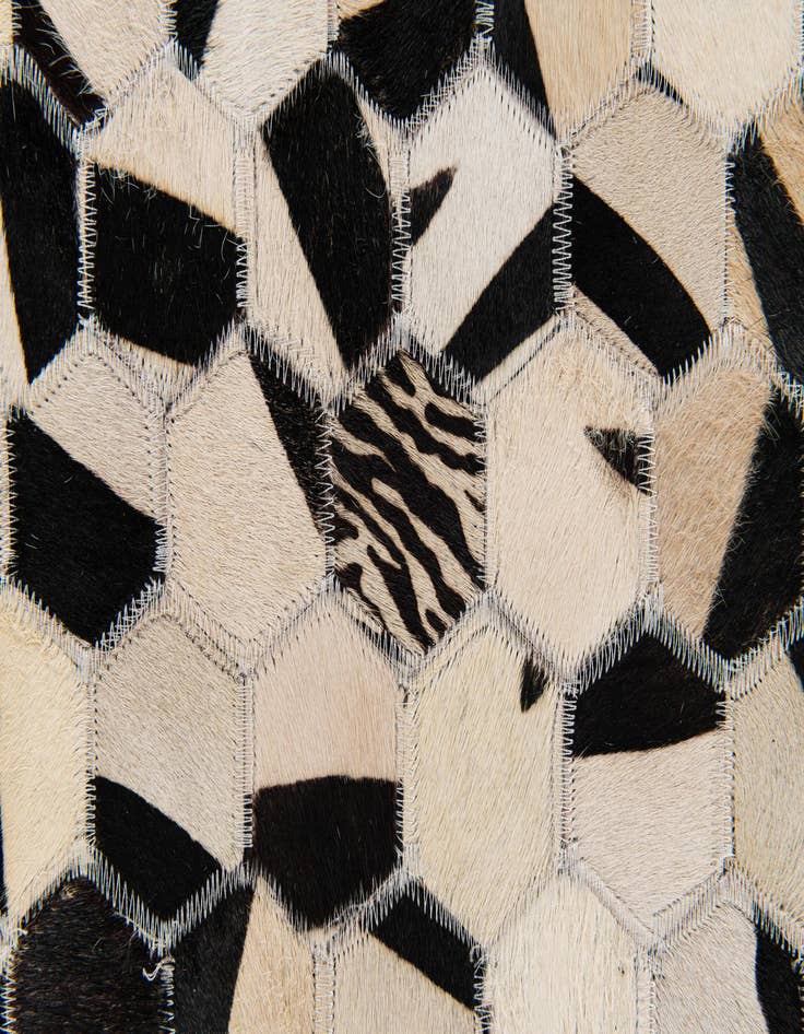 Detail image of  5' x 8' Cowhide Stocks Rug