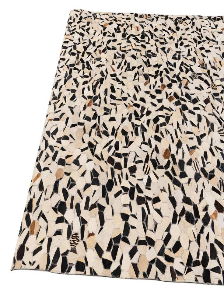 Detail image of  5' x 8' Cowhide Stocks Rug