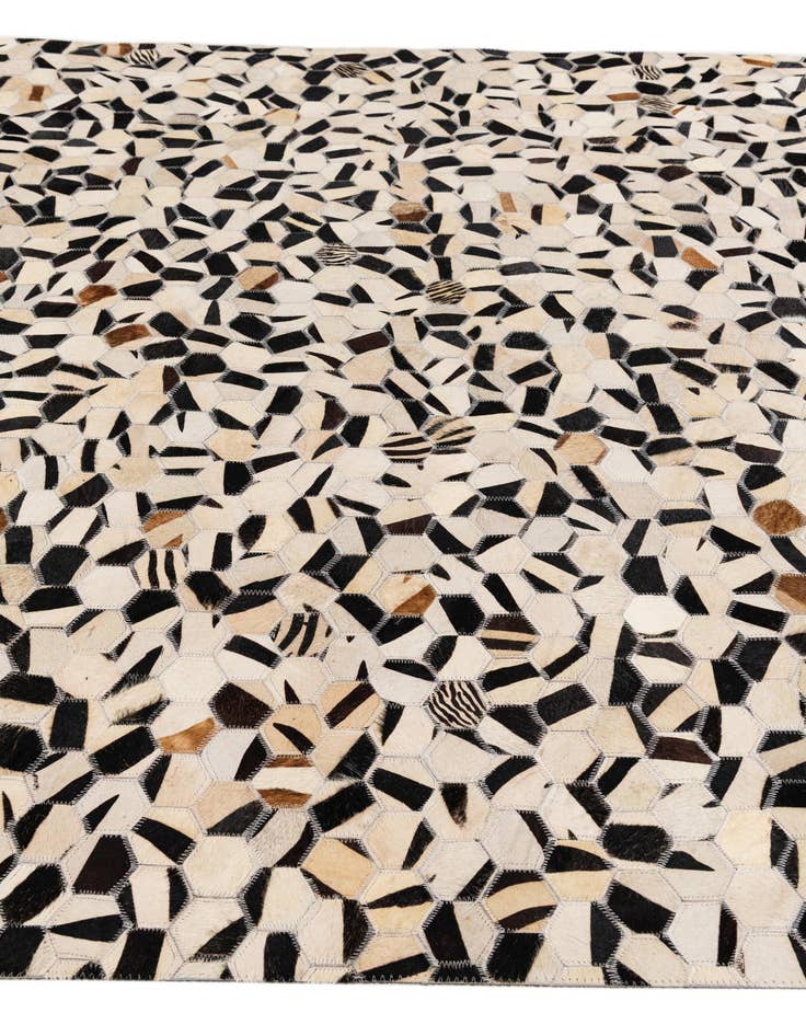 Detail image of  5' x 8' Cowhide Stocks Rug