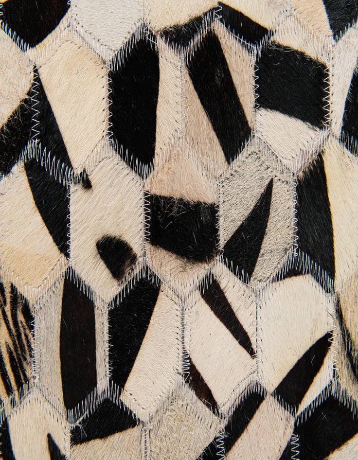 Detail image of  5' x 8' Cowhide Stocks Rug