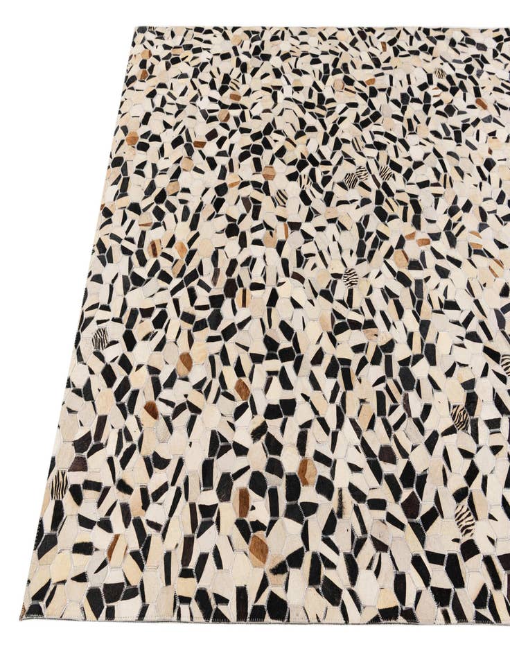 Detail image of  5' 1 x 7' 11 Cowhide Stocks Rug