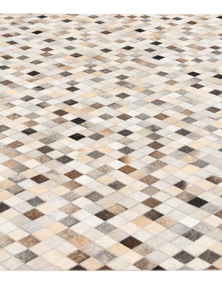 Detail image of  5' 7 x 8' Cowhide Stocks Rug