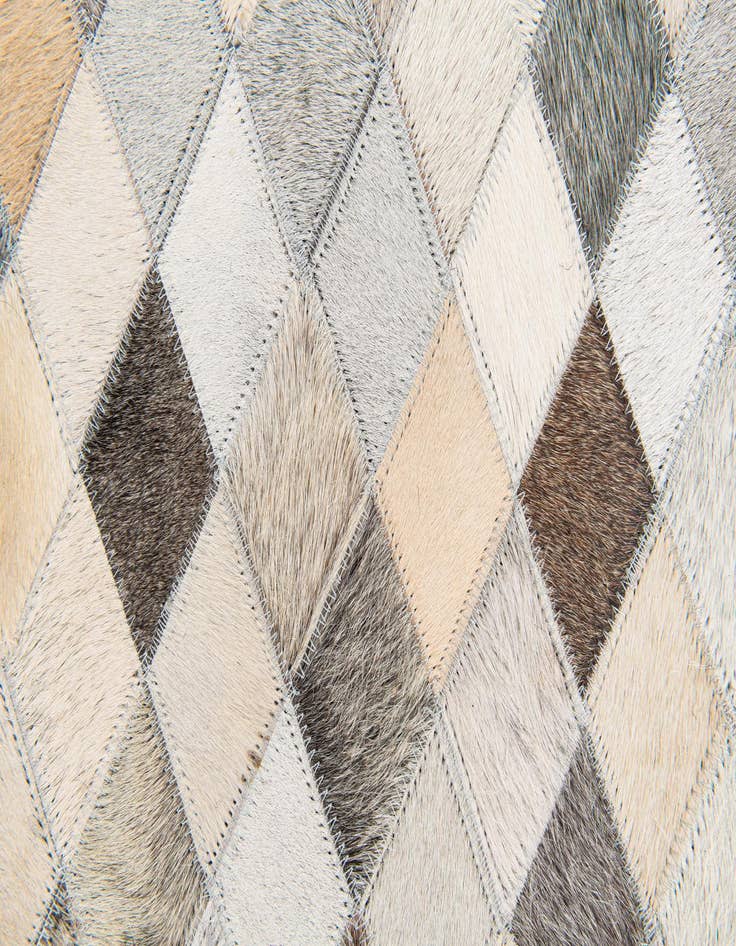 Detail image of  5' 7 x 8' Cowhide Stocks Rug