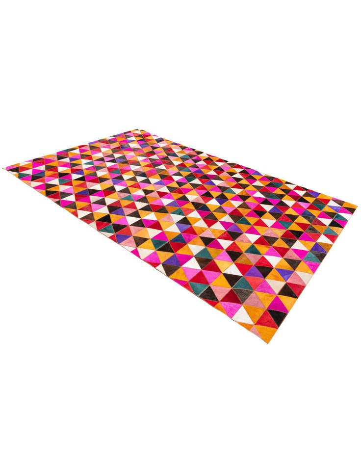 Detail image of  5' 2 x 8' 1 Cowhide Stocks Rug