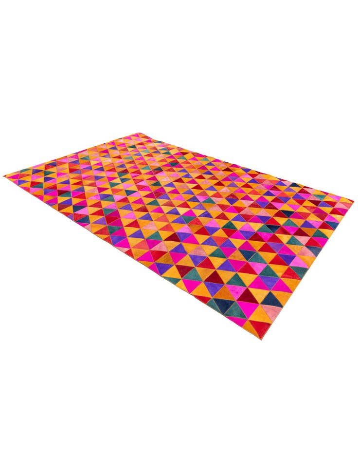 Detail image of  5' 2 x 8' Cowhide Stocks Rug