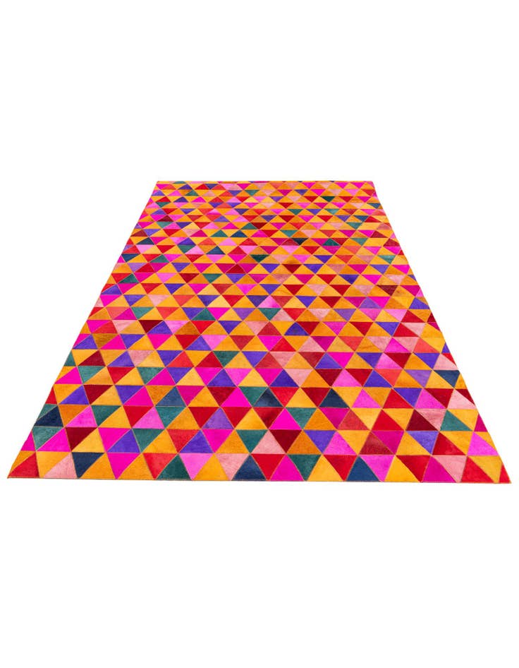 Detail image of  5' 2 x 8' Cowhide Stocks Rug