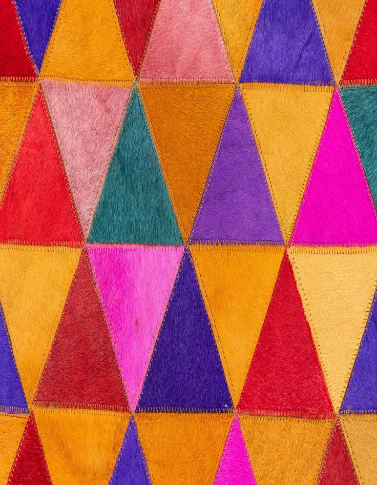 Detail image of  5' 2 x 8' Cowhide Stocks Rug