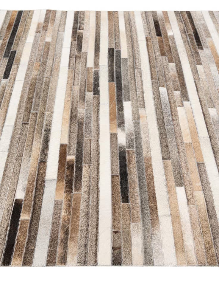 Detail image of  5' 1 x 8' Cowhide Stocks Rug