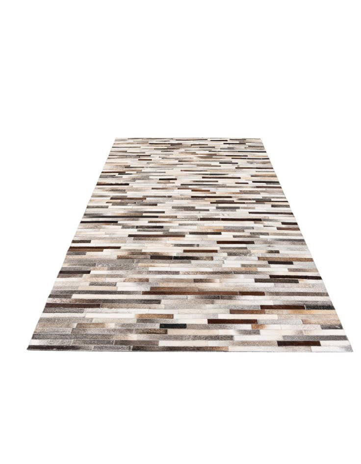 Detail image of  5' 1 x 7' 11 Cowhide Stocks Rug