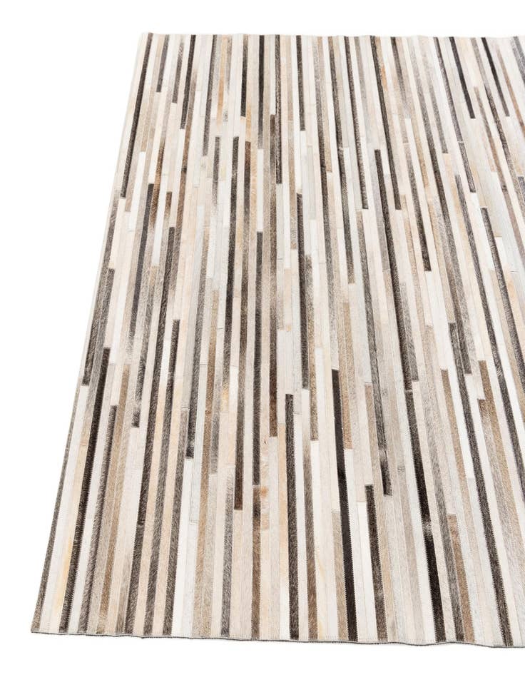 Detail image of  5' 1 x 8' Cowhide Stocks Rug