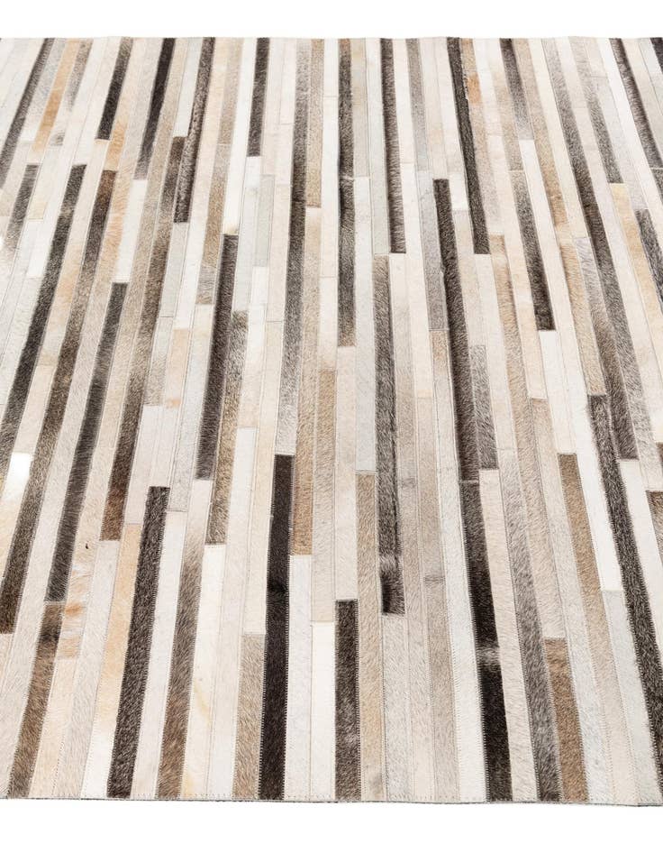 Detail image of  5' 1 x 8' Cowhide Stocks Rug