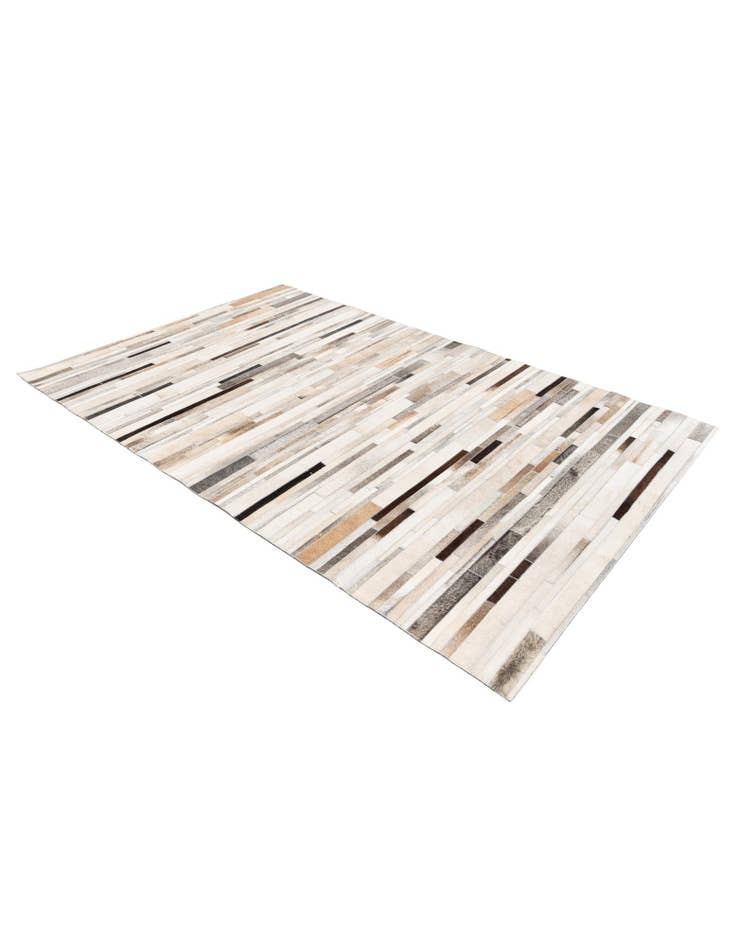 Detail image of  5' 1 x 7' 11 Cowhide Stocks Rug