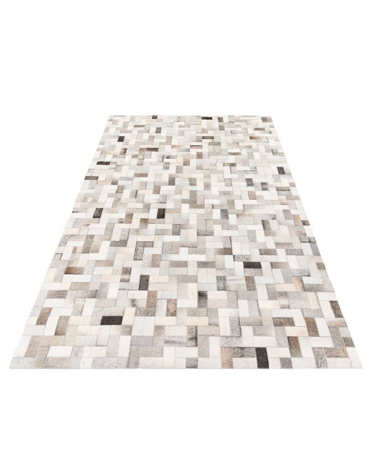 Detail image of  5' 1 x 8' Cowhide Stocks Rug