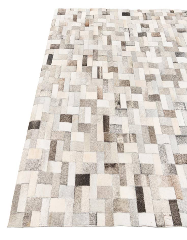 Detail image of  5' 1 x 8' Cowhide Stocks Rug