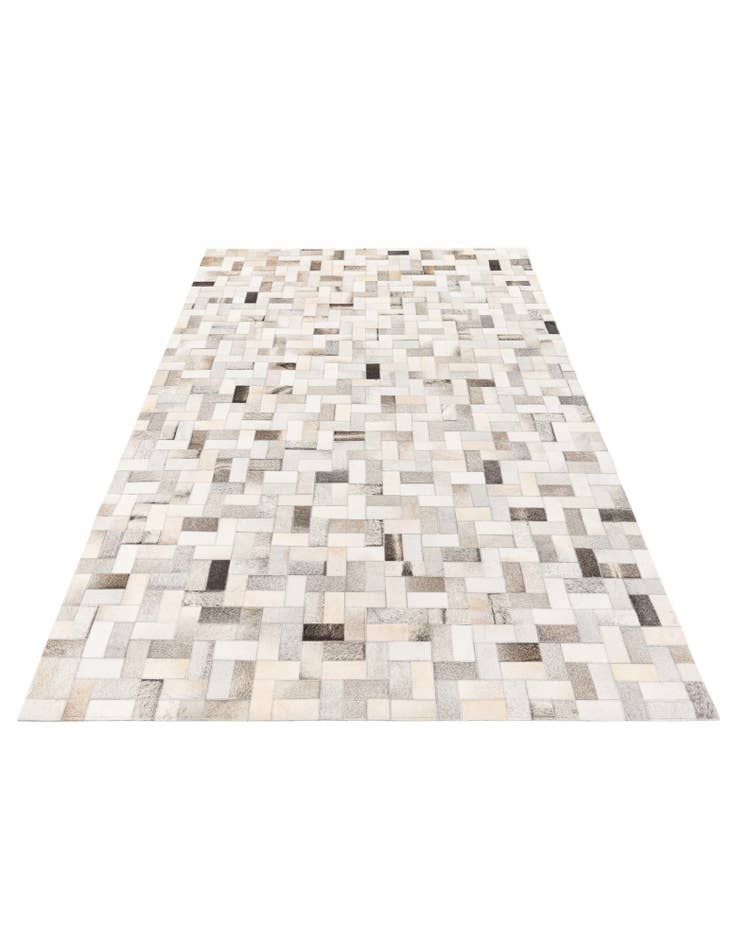 Detail image of  5' 1 x 8' Cowhide Stocks Rug