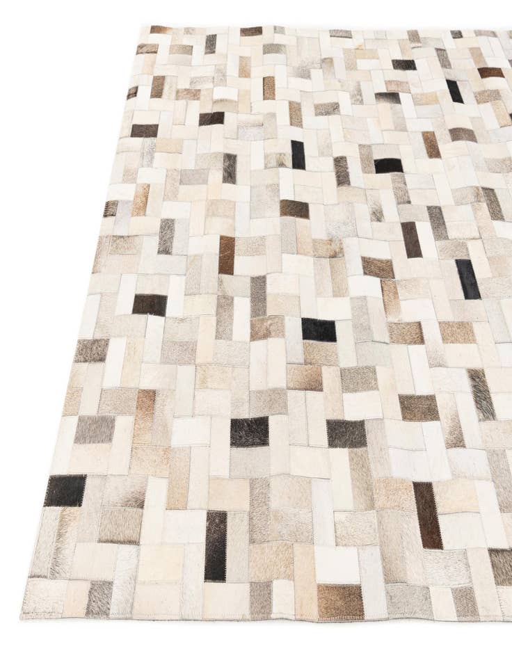 Detail image of  5' x 7' 11 Cowhide Stocks Rug