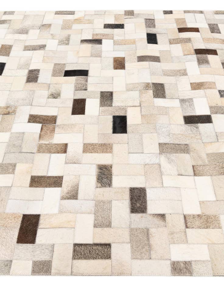 Detail image of  5' x 7' 11 Cowhide Stocks Rug