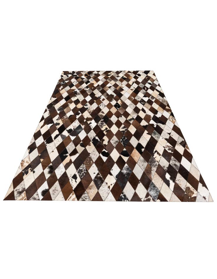 Detail image of  5' 2 x 8' 1 Cowhide Stocks Rug
