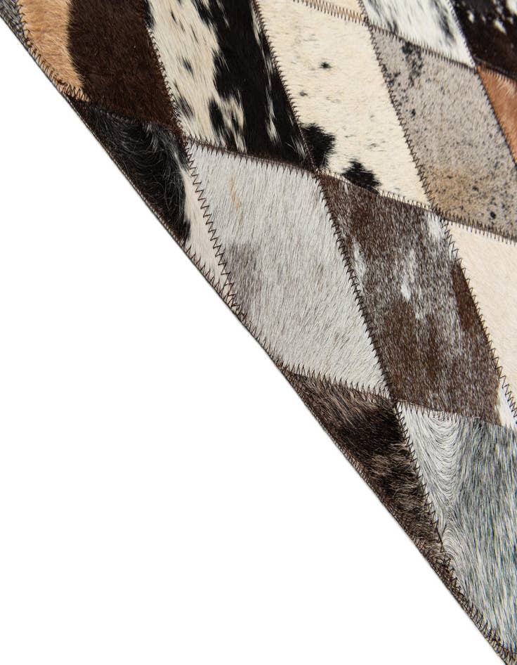 Detail image of  5' x 8' Cowhide Stocks Rug