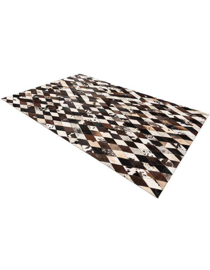 Detail image of  5' 2 x 8' Cowhide Stocks Rug
