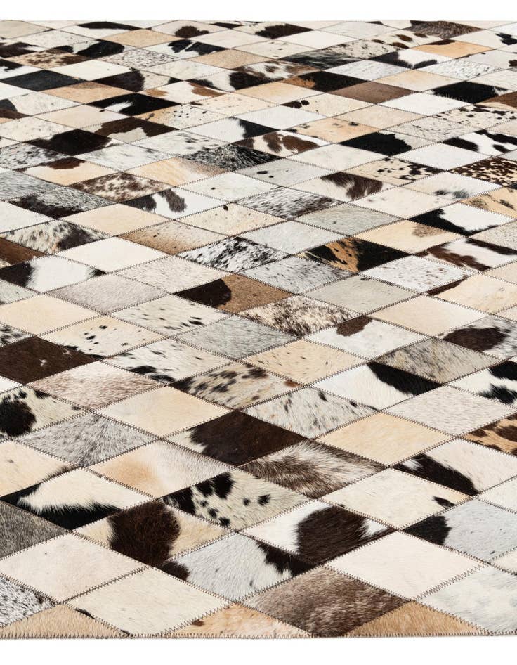 Detail image of  5' x 8' Cowhide Stocks Rug