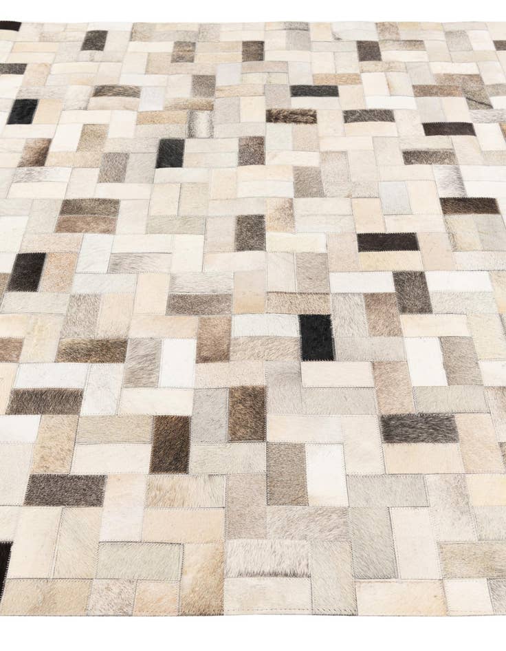 Detail image of  5' x 7' 11 Cowhide Stocks Rug